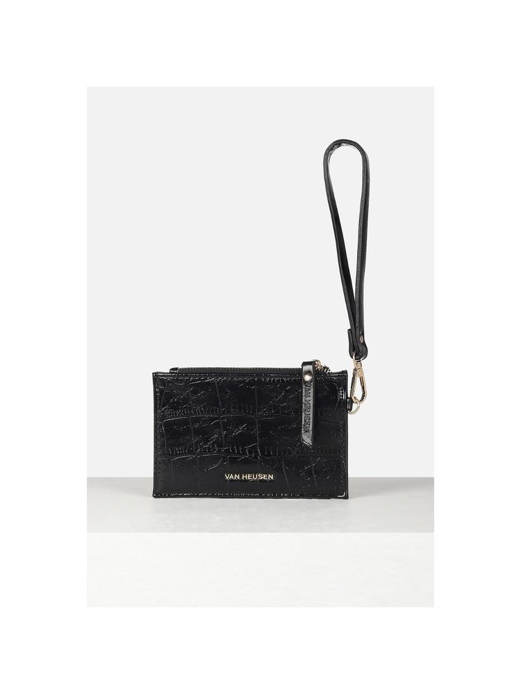 Van Heusen Women Black Textured Casual Wallet-picture-43