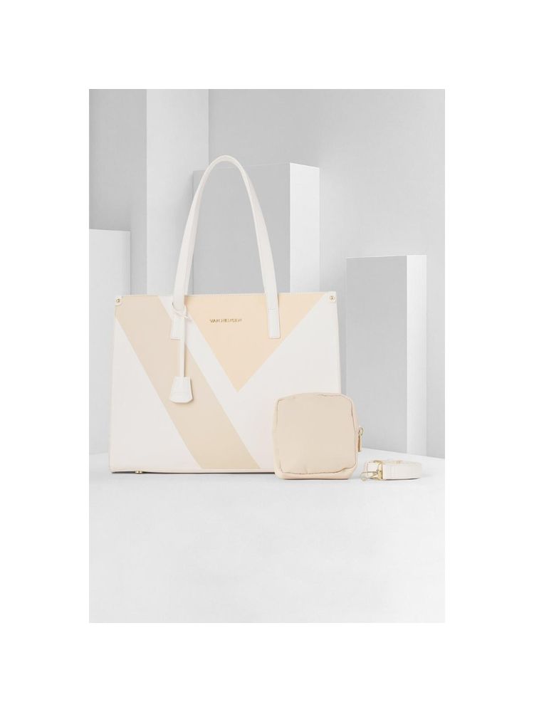 Van Heusen Women White Colorblock Formal Handbag-picture-22