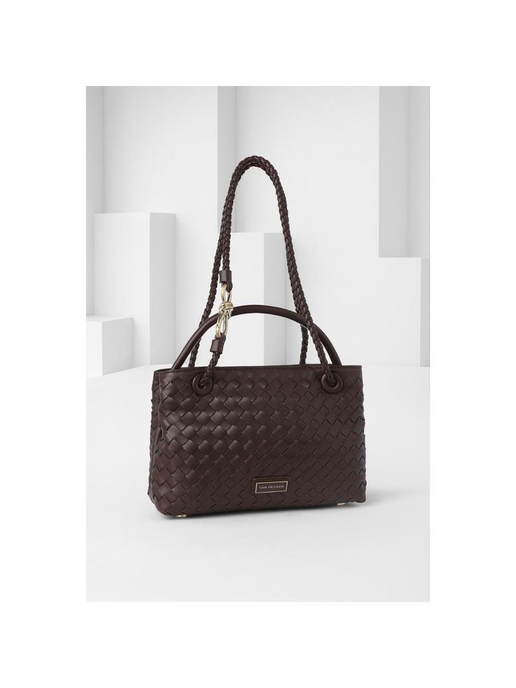Van Heusen Women Brown Solid Casual Handbag-image-33