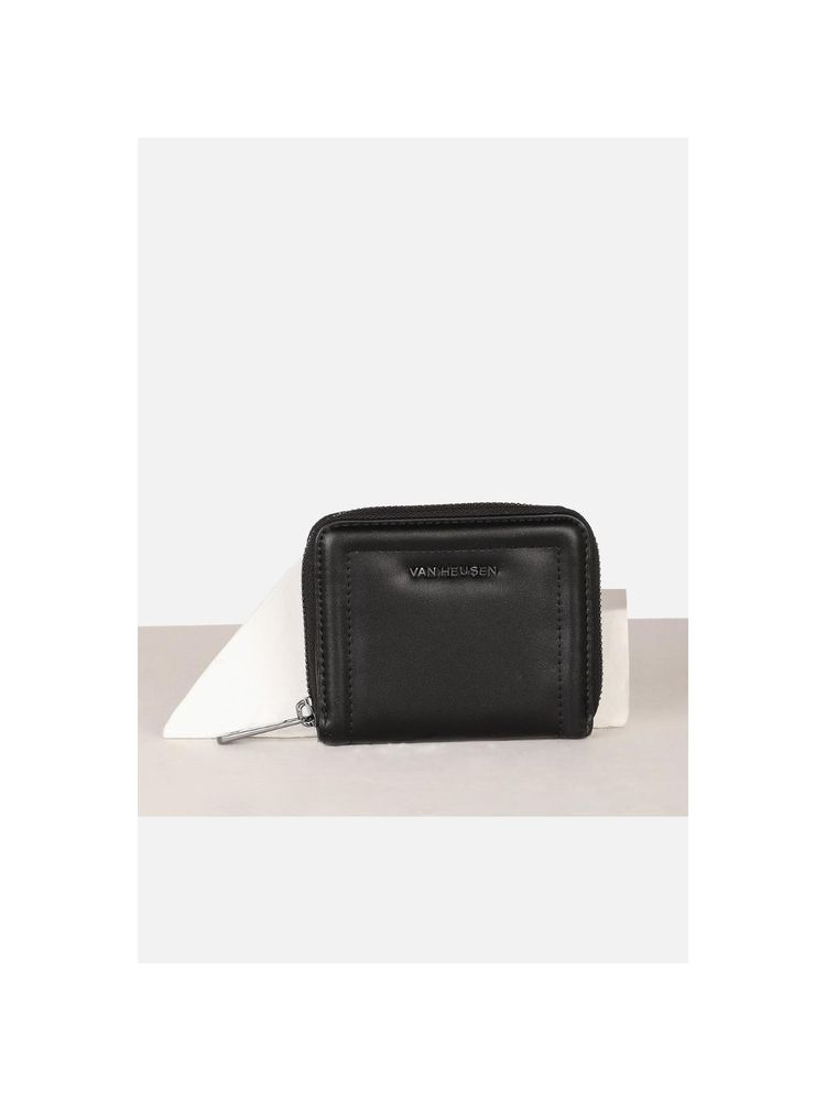 Van Heusen Women Black Textured Casual Wallet-picture-10
