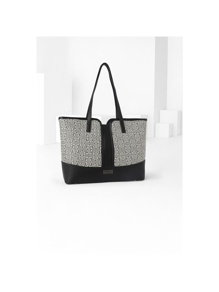 Van Heusen Women Black Printed Casual Handbag-image-44