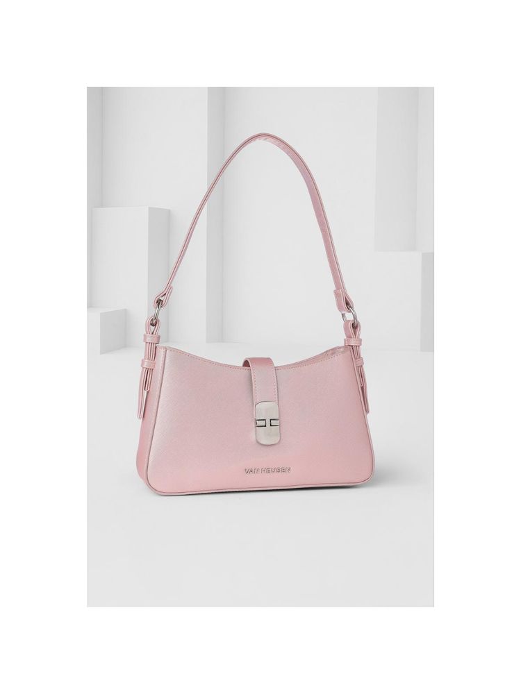 Van Heusen Women Pink Textured Casual Handbag-picture-19