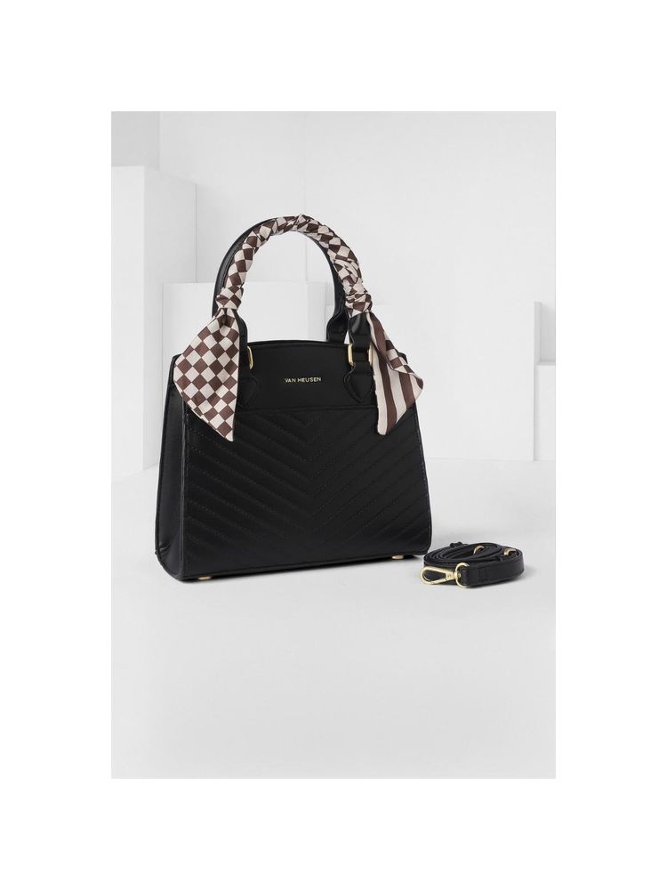 Van Heusen Women Black Solid Casual Handbag-picture-36