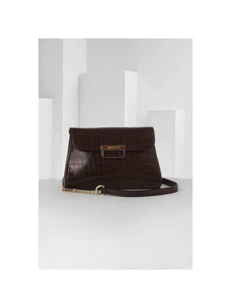 Van Heusen Women Brown Textured Casual Sling Bag-picture-43