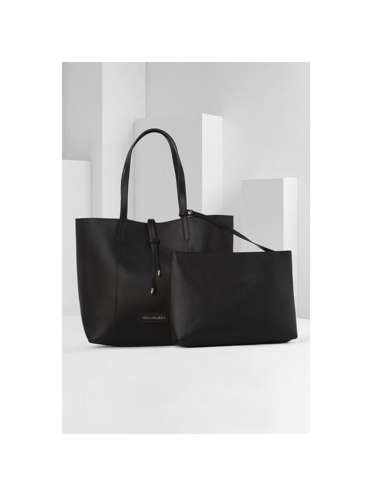 Van Heusen Women Black Solid Casual Handbag-picture-28