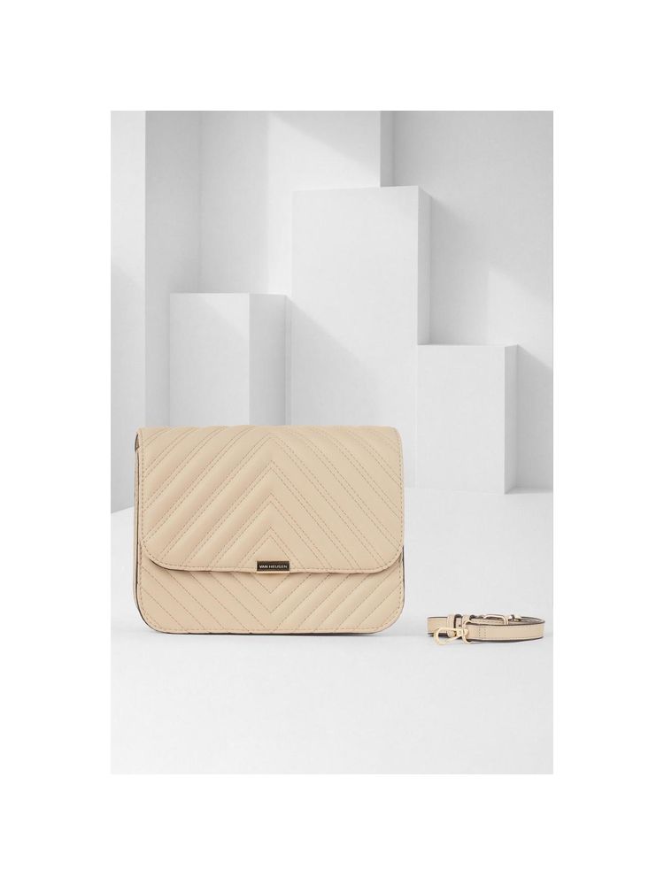 Van Heusen Women Beige Solid Casual Sling Bag With Detachable Strap-picture-12