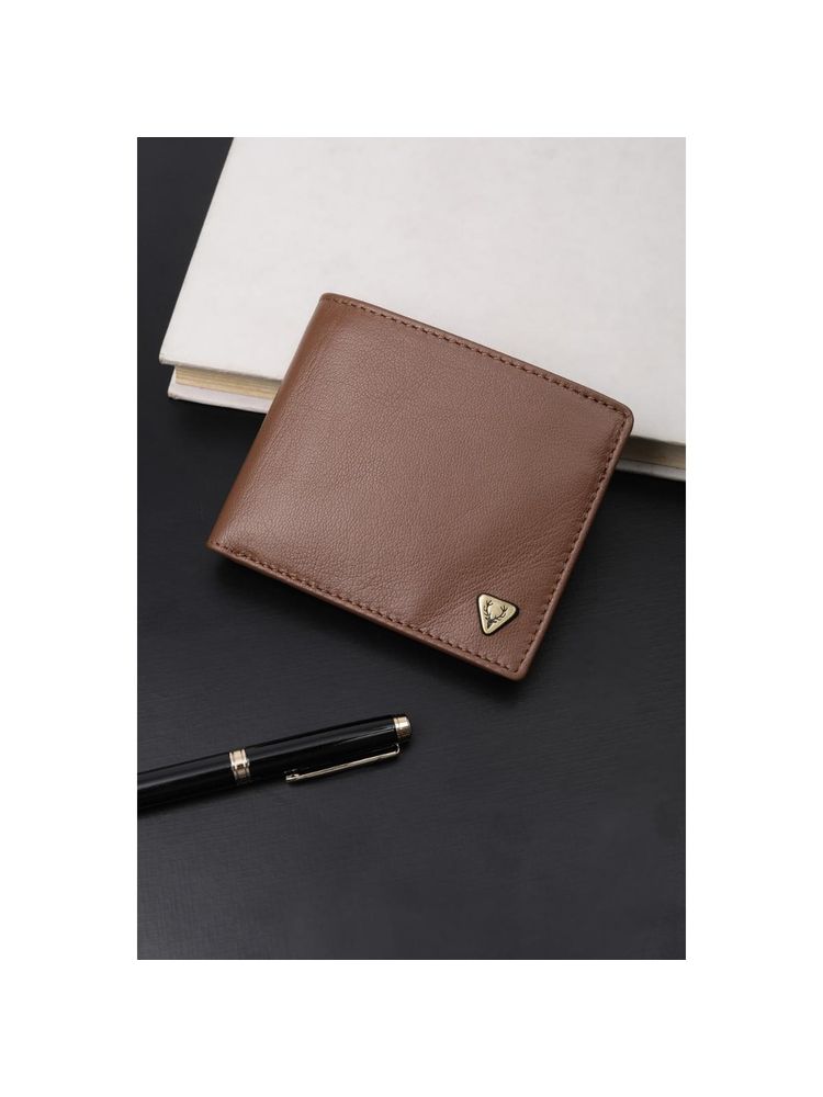 Allen Solly Men Brown Textured Genuine Leather Wallet-picture-23