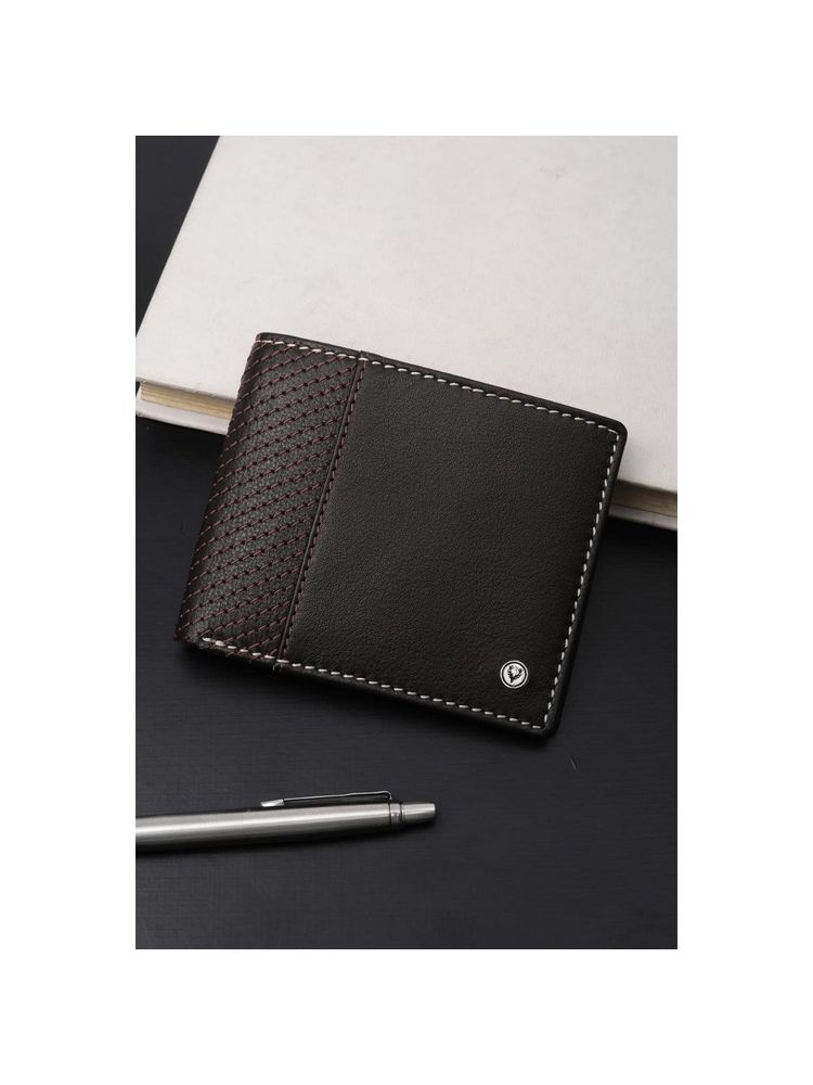 Allen Solly Men Brown Textured Genuine Leather Wallet-picture-25