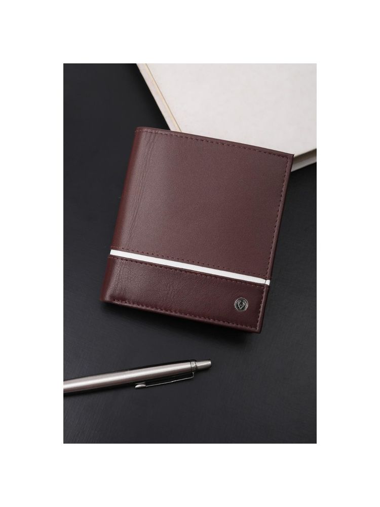 Allen Solly Men Brown Solid Genuine Leather Wallet-picture-16