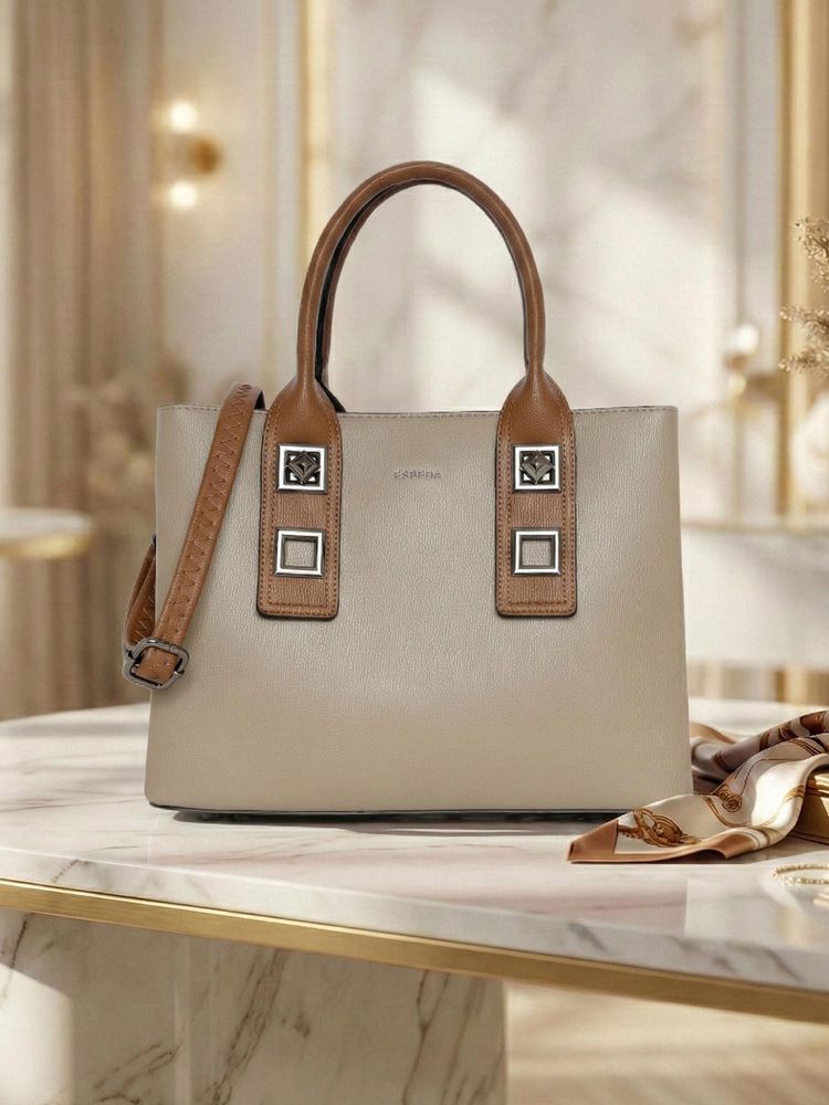 ESBEDA Pink Pu Solid Handbag with Detachable Strap-picture-13