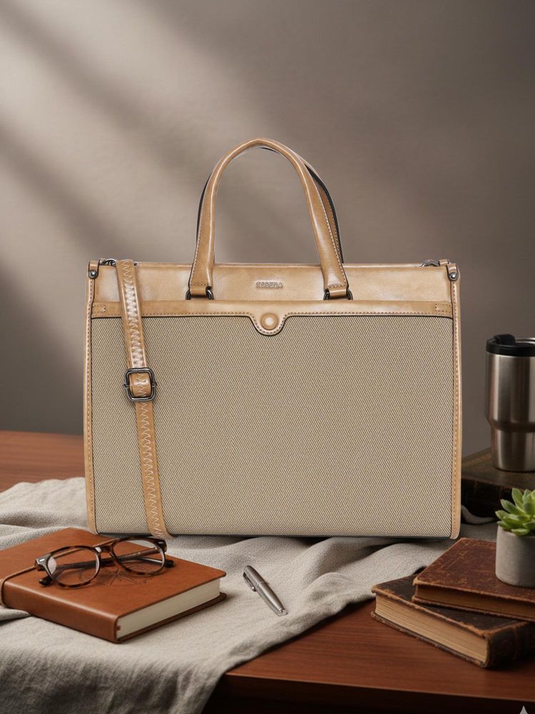 ESBEDA Beige Pu Solid Handbag with Detachable Strap-picture-24