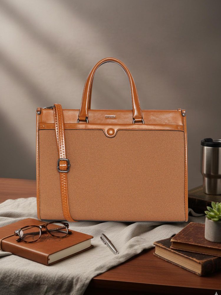 ESBEDA Tan Pu Solid Handbag with Detachable Strap-picture-11