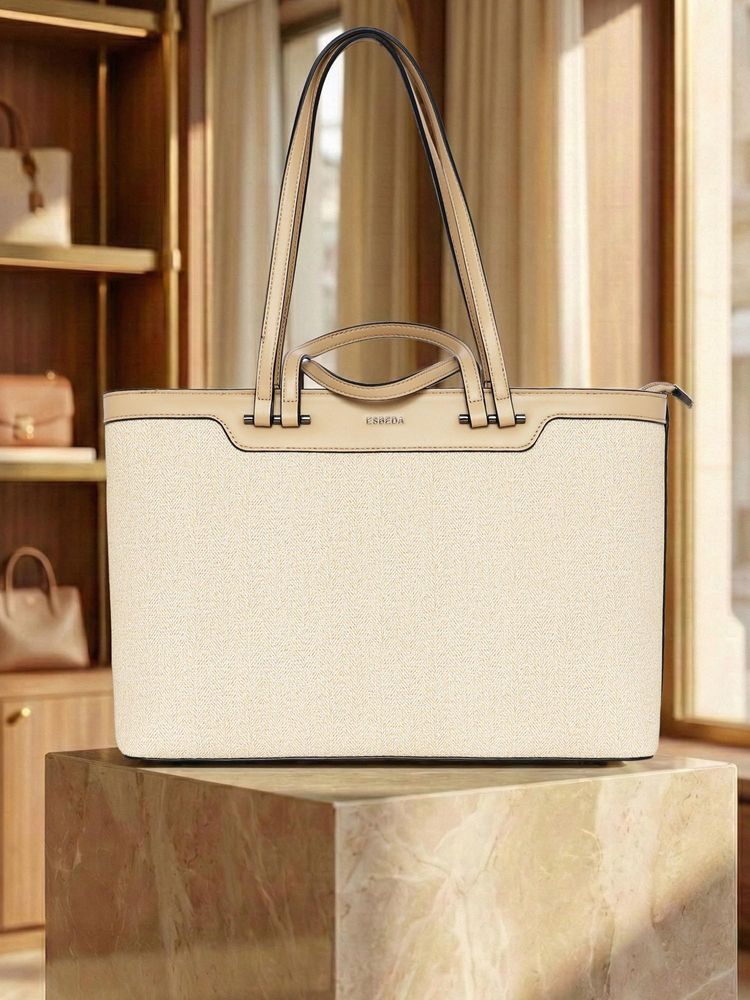 ESBEDA Beige Pu Solid Handbag-picture-37
