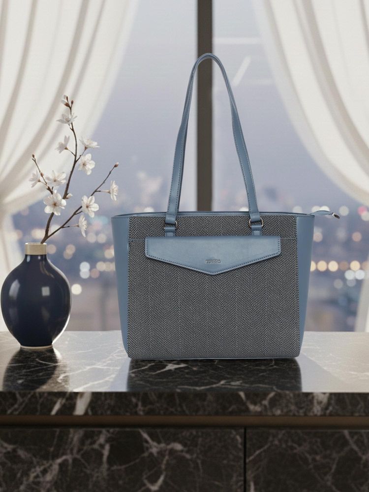 ESBEDA Blue Pu Solid Handbag with Detachable Strap-picture-25