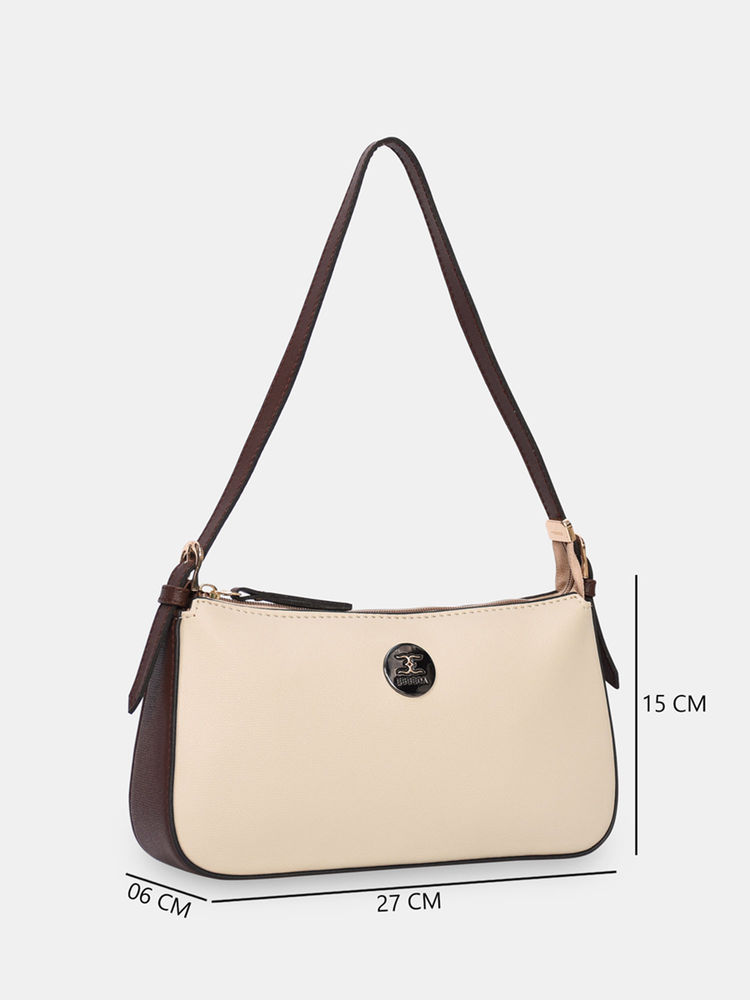 ESBEDA Beige Pu Solid Handbag-picture-23