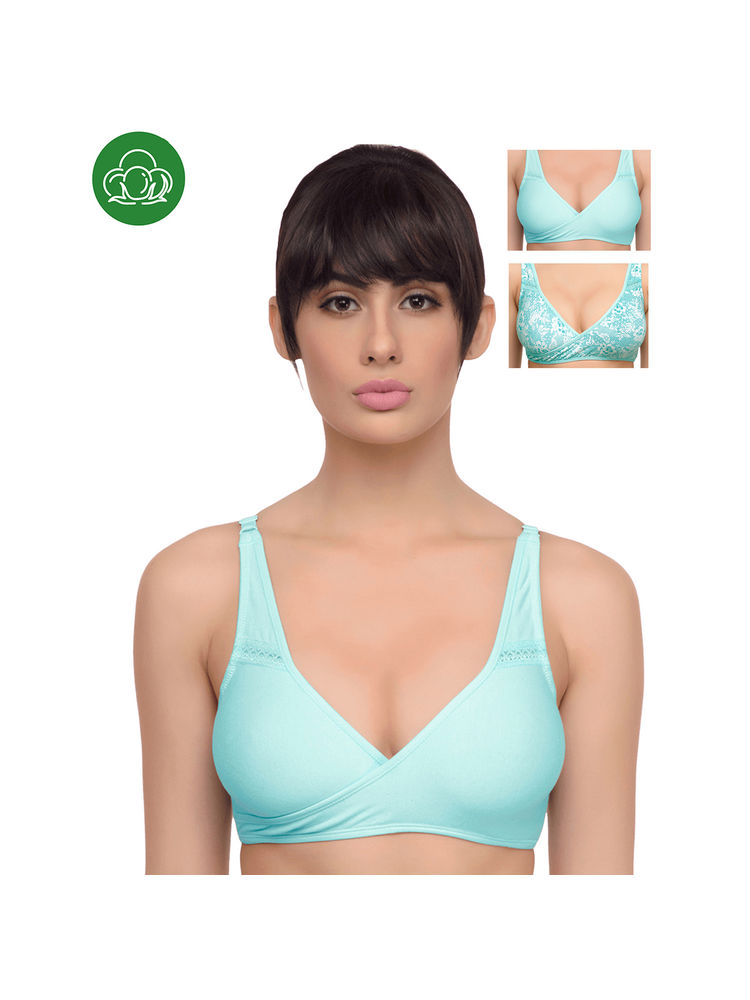 Inner Sense Organic Antimicrobial Sleeping/Feeding Bra Pack of 3 - Multi-Color-image-15