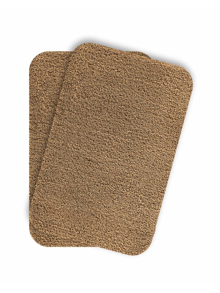 OBSESSIONS Absorbent and Quick-Dry Polyester Bath Mat - Camel (Pack of 2)-image-18