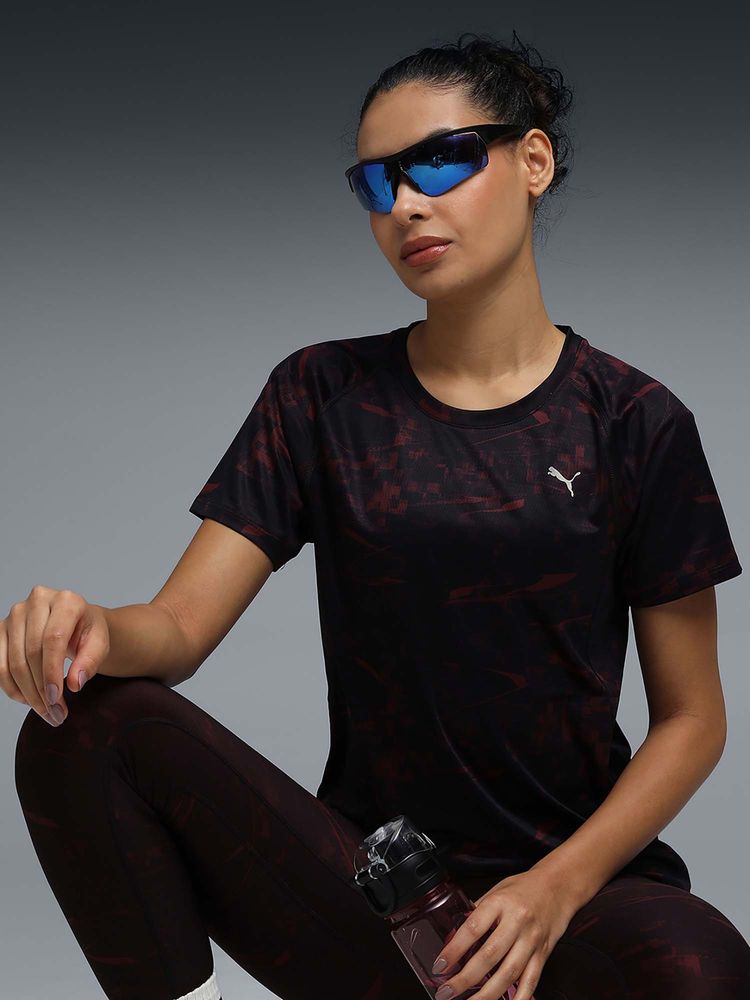 Puma Running Foundations Womens Printed T-Shirt Red-picture-13