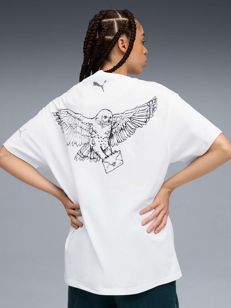 Puma Hoops X Harry Potter Womens Oversized Basketball T-Shirt White-image-13
