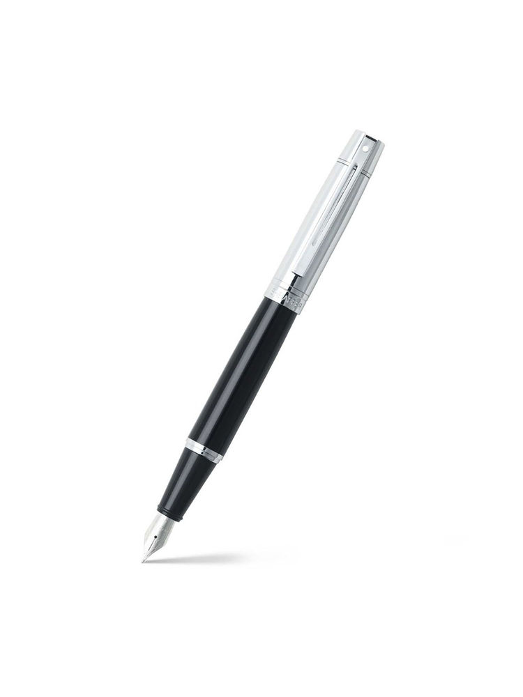 Sheaffer 9314 Gift 300 Fountain Pen - Glossy Black Barrel Chrome Cap with Chrome Plated Trim-picture-17