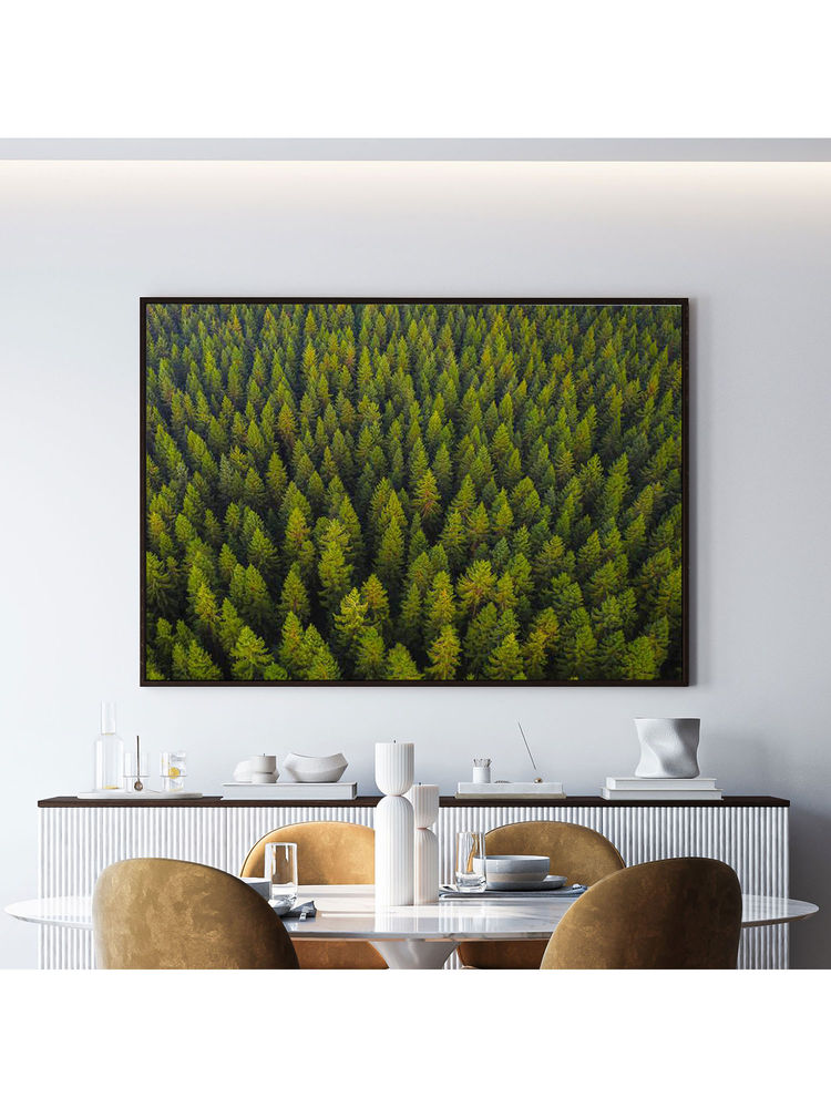 ARTCREST Natural Green Forest Large Painting Black Box Framed Canvas Wall Art-picture-20