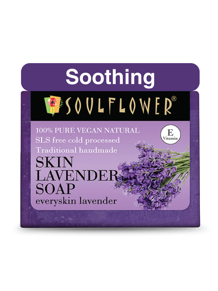 Soulflower Organic Handmade Lavender Bathing Soap For Dry Skin & Body Odor, Moisturise & Hydrate-picture-17