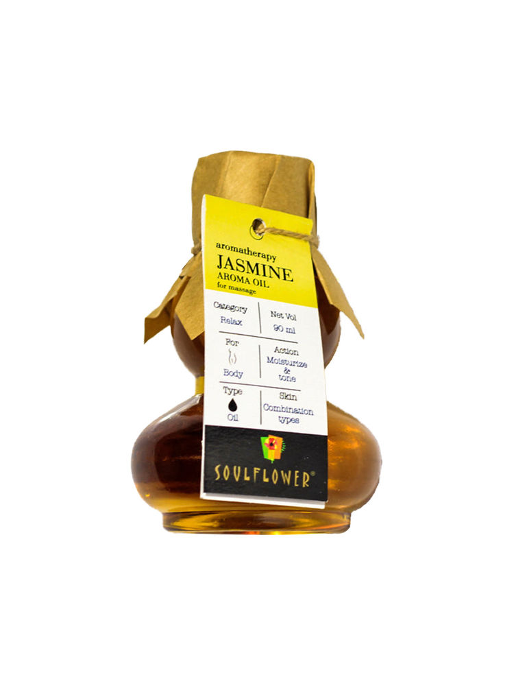 Soulflower Jasmine Aroma & Body Massage Oil, Floral smell for Calm Skin, Relaxed Body & Environment-picture-21