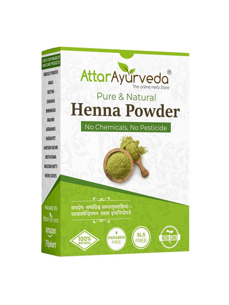 Attar Ayurveda Henna Powder For Hair, Hands & Beard - 100% Natural & chemical-free-picture-12