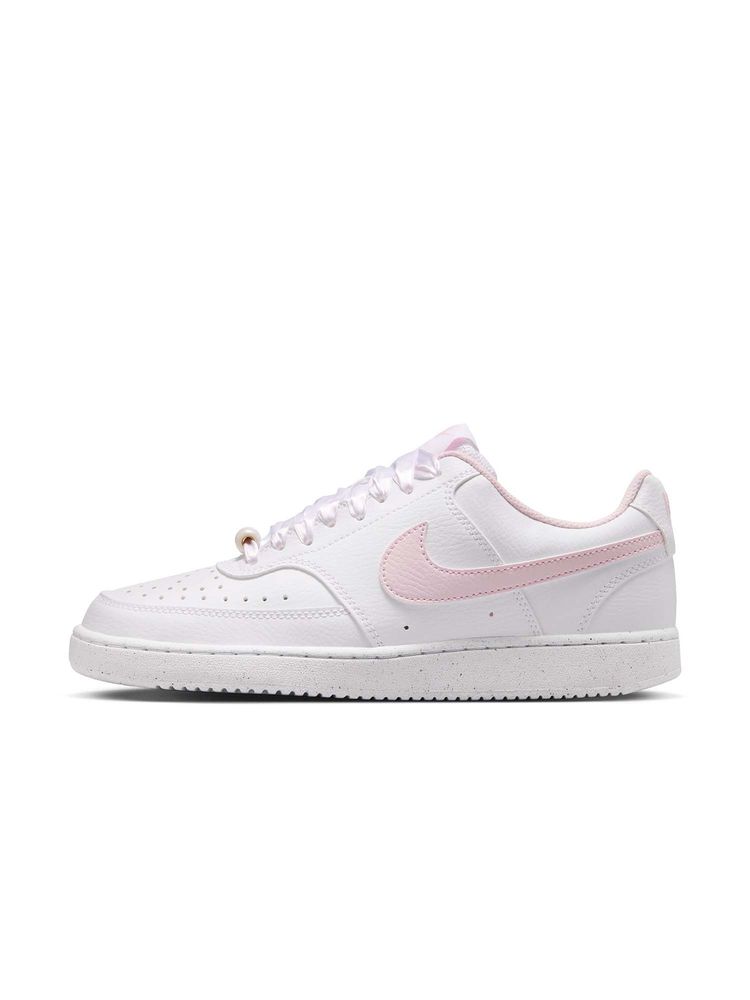 Nike Court Vision Low Women White Basketball Shoes-image-34