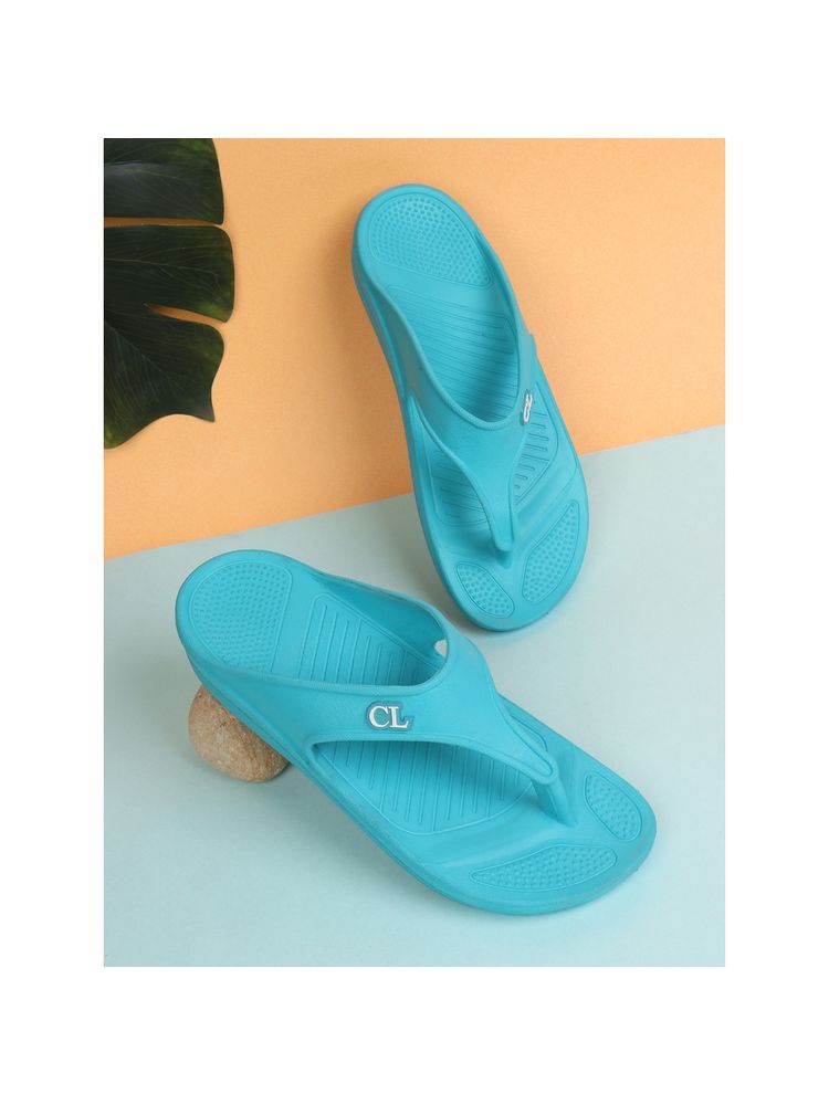 Carlton London Women Blue Solid Flipflops-image-18