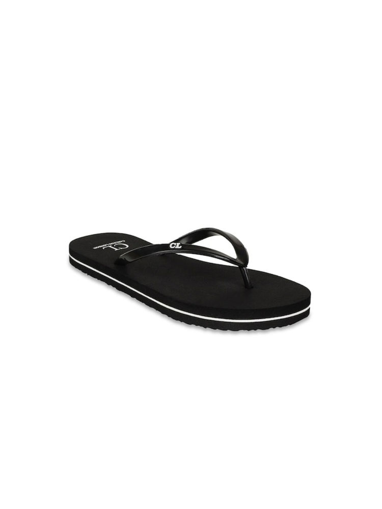 Carlton London Women Black Solid Flipflops