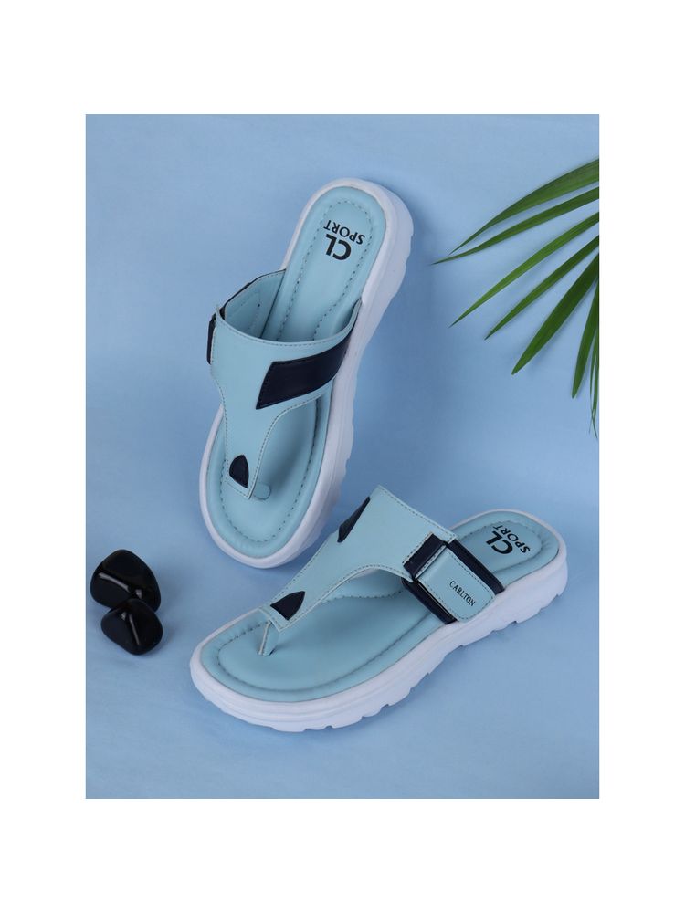 Carlton London Women Blue Solid Flipflops-picture-15