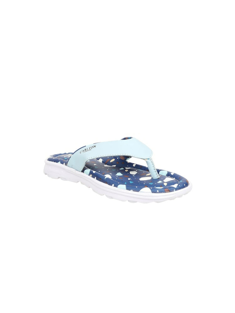 Carlton London Women Blue Printed Flipflops-picture-10