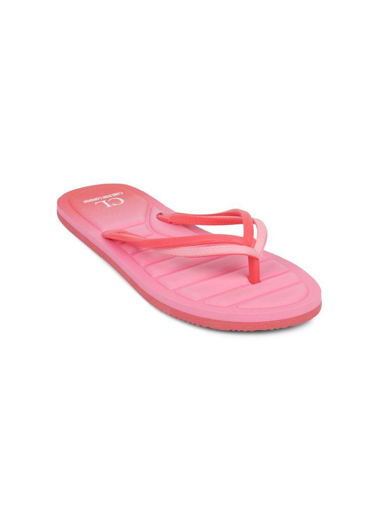 Carlton London Women Pink Textured Flipflops-picture-22