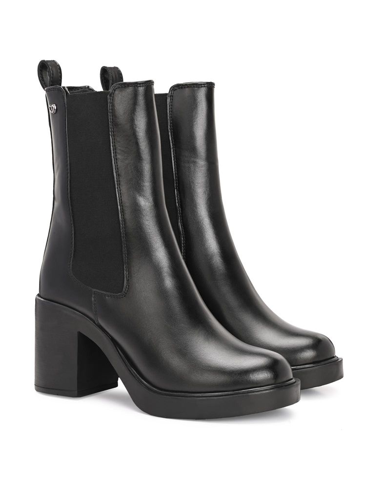 Delize Womens Black Chelsea Boots-image-37