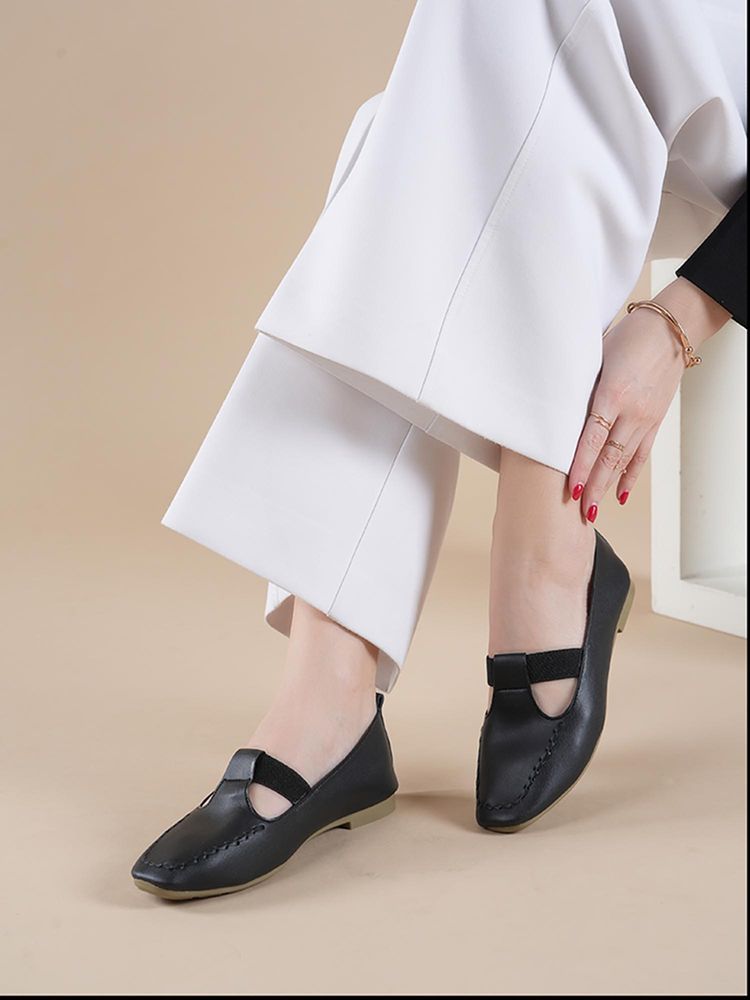 MOZAFIA Women Black Casual Loafers-picture-27