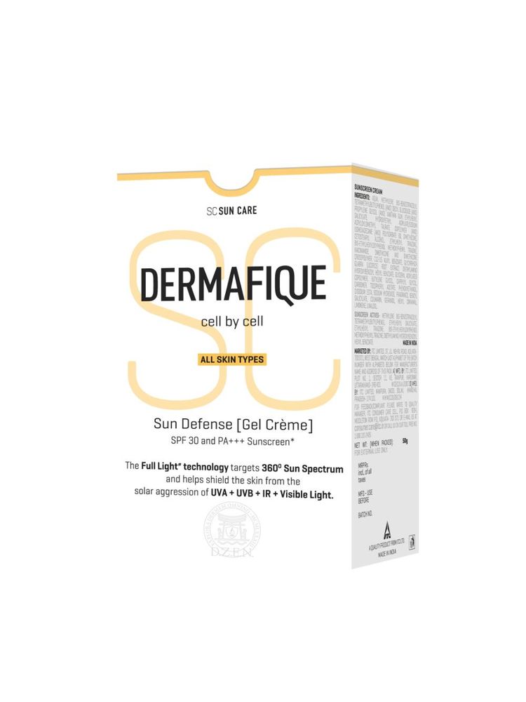 Dermafique Sun Defense Gel Crème, SPF 30, PA +++ Sunscreen 50g, Prevents Tanning & Pigmentation-picture-17
