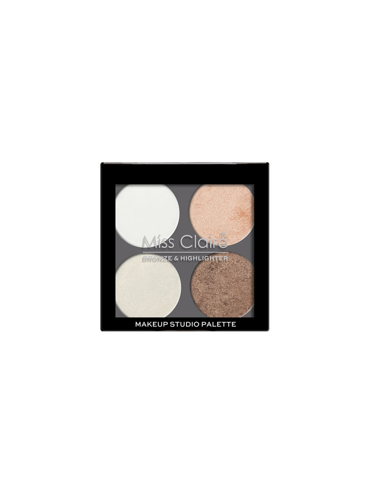 Miss Claire Bronze & Highlighter Makeup Studio Palette - 4-picture-38