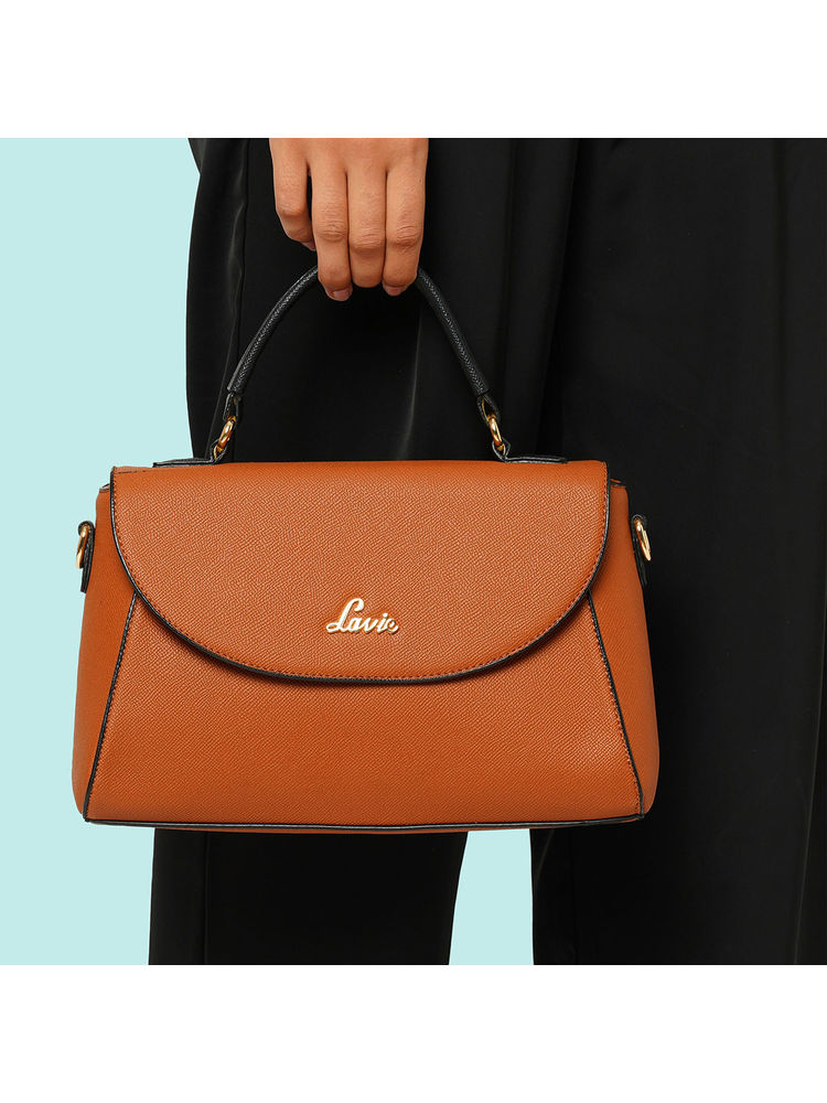 Lavie Women's Bleech Flap Satchel (Tan) (L)-picture-26