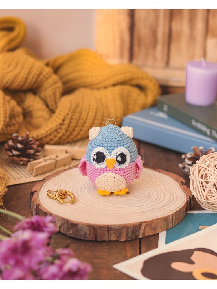 Karighar Cosy Owl Keychain