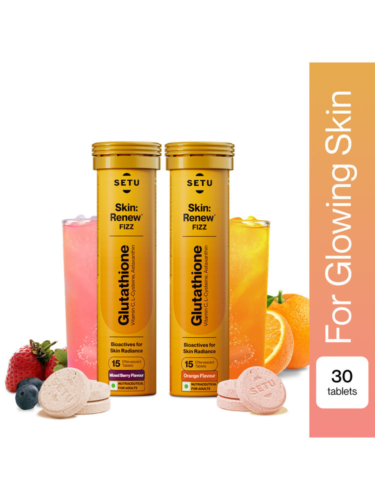 Setu Skin Renew Glutathione & Vitamin C Effervescent Tabs (Orange & Mixed Berry Flavour)-image-49