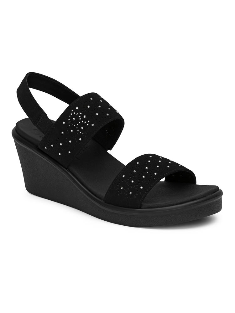 SKECHERS Womens Rumble On Black Casual Wedges Heels-picture-45