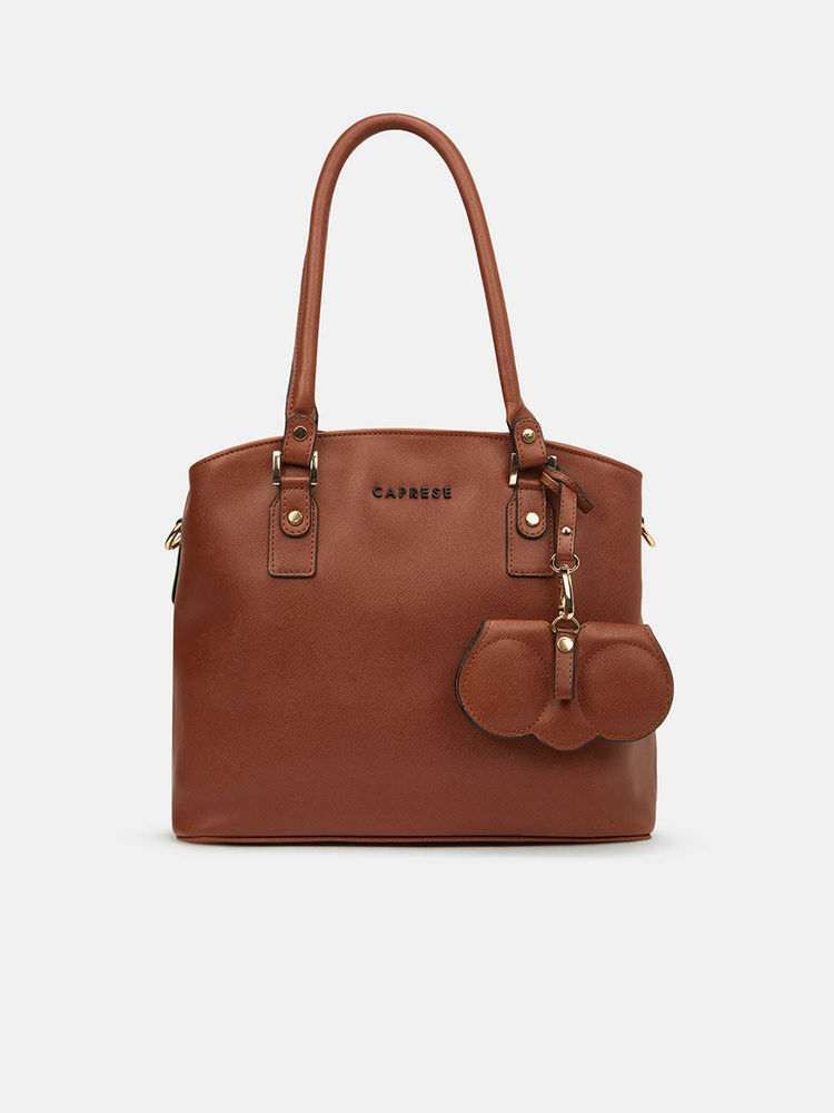 Caprese Women Tan Shoulder Bag with Detachable Strap and Sunglass Case (M)-picture-17