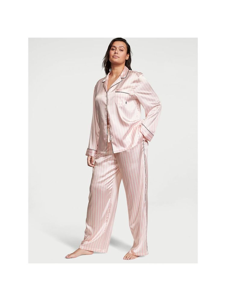 victoria's secret intimates Victoria's Secret Pink Satin Long Shirt & Pyjama (Set of 2)-picture-17