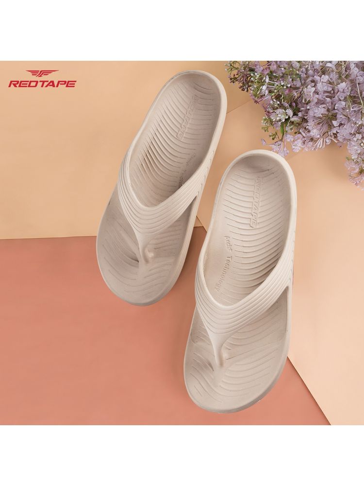 Red Tape Women Off White Eva Comfort Flipflops-image-27