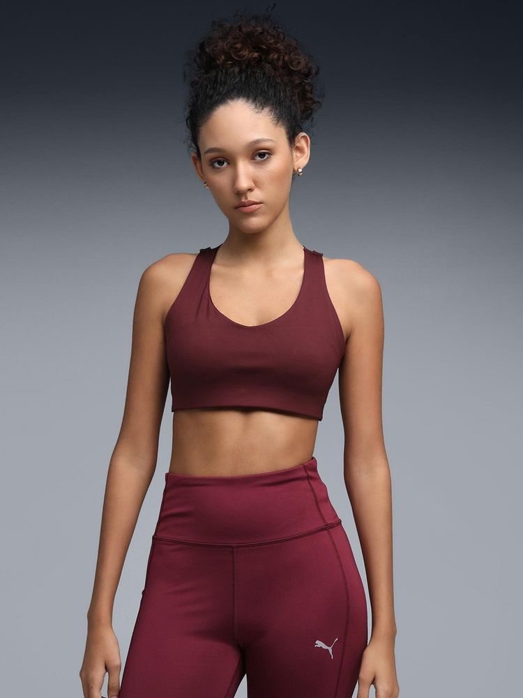 Puma High Impact Womens Breathable Running Sports Bra - Maroon-picture-17