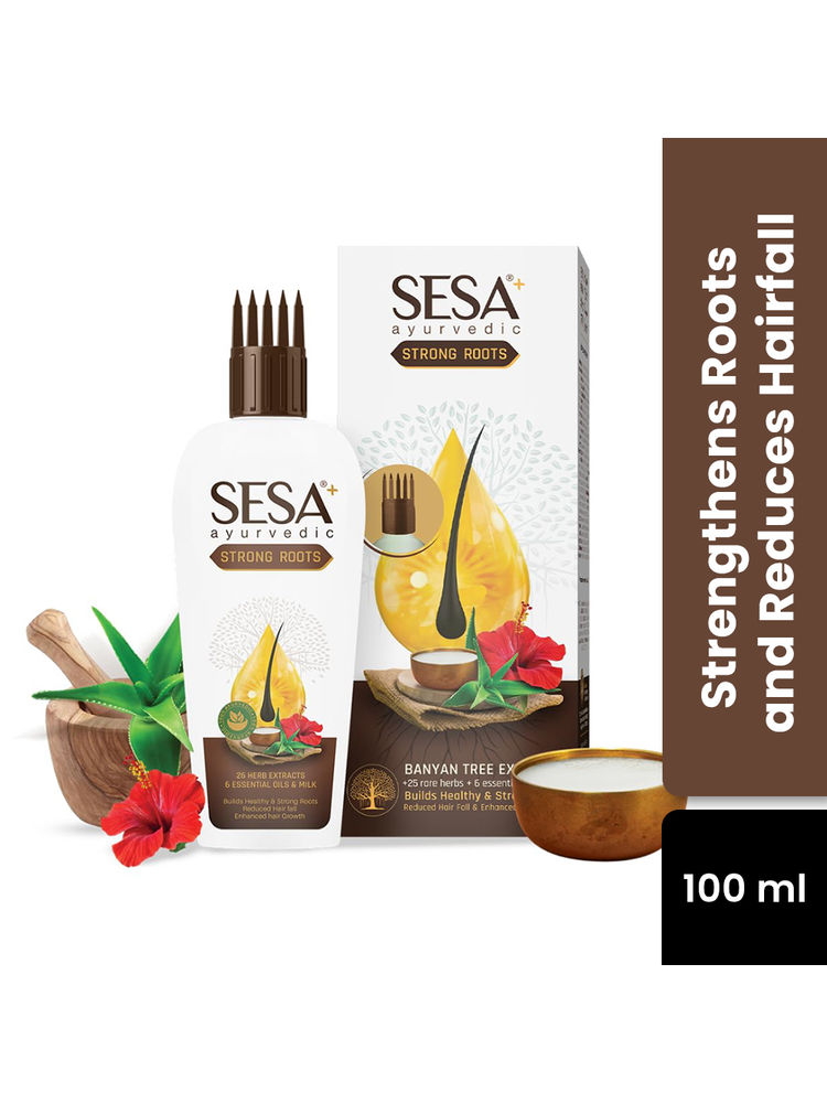 SESA Ayurvedic Strong Roots Hair Oil 100 Ml Hair Strenghtening and Reduces Hairfall-image-43