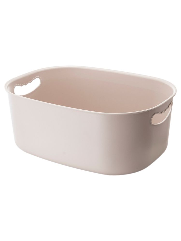 Kuber Industries Multipurpose Medium Storage Box With HandleBasket "20 L" Beige-picture-28