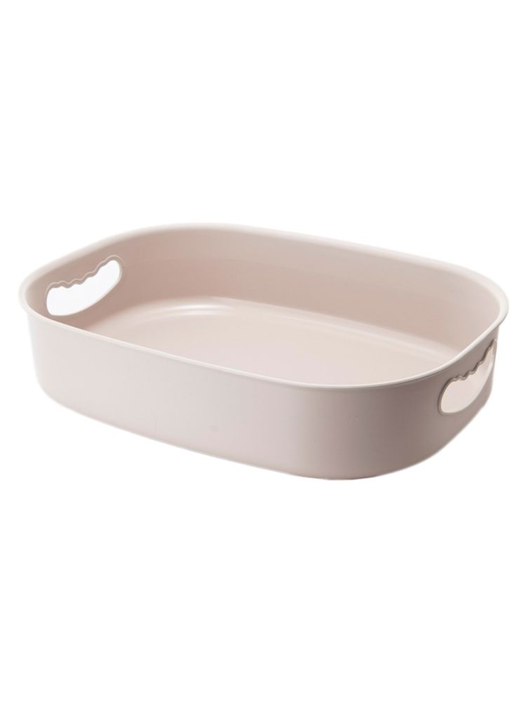 Kuber Industries Multipurpose Small Storage Box With Handle Basket For Cosmetic "12 L" Beige-picture-13