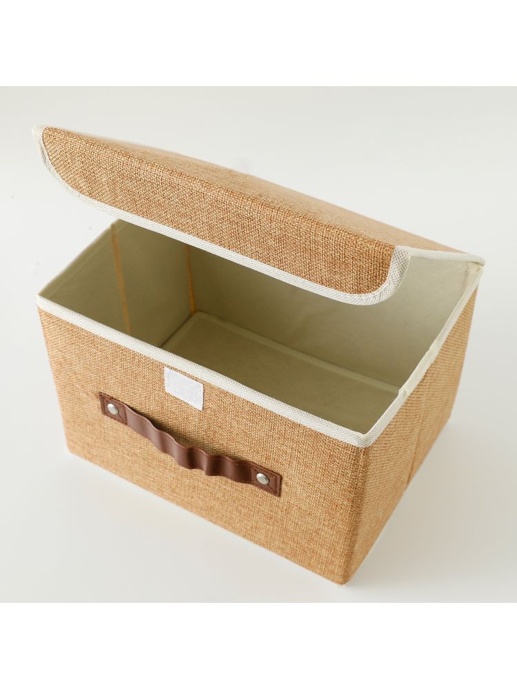 Kuber Industries Large Storage Box With LidFoldable Wardrobe Organizer For clothes (Khadi)-image-2